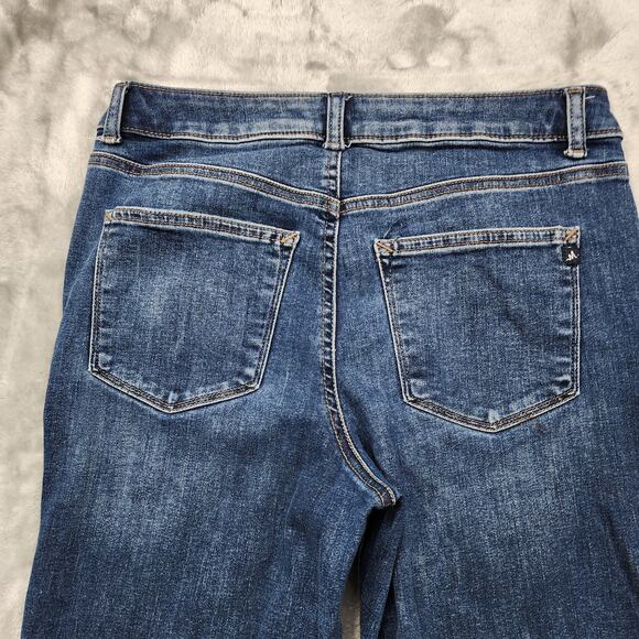 Maurices M. Jeans Womens 8 Blue Vintage Flare Cool Comfort High Rise Slit Hem - Picture 5 of 14